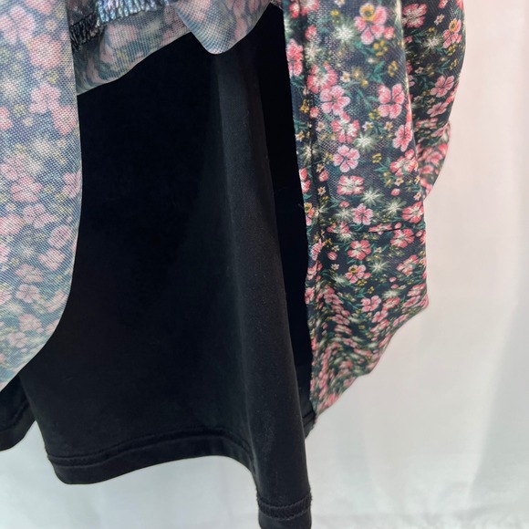 Maurices Women L Floral Print Sleeveless Dress Smocked Mock Neck Peasant Prairie - Picture 10 of 14